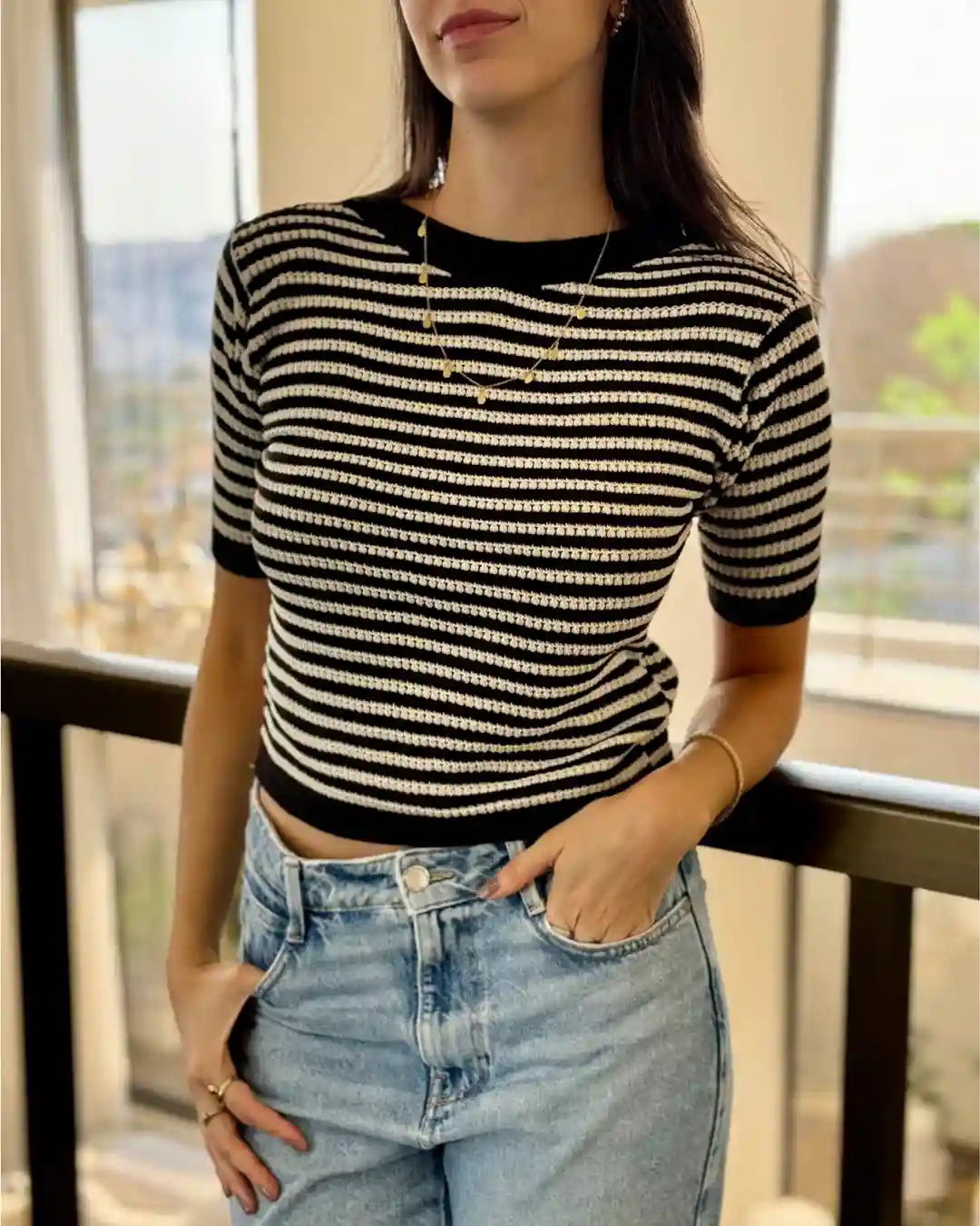 Blusa Cropped Delicate