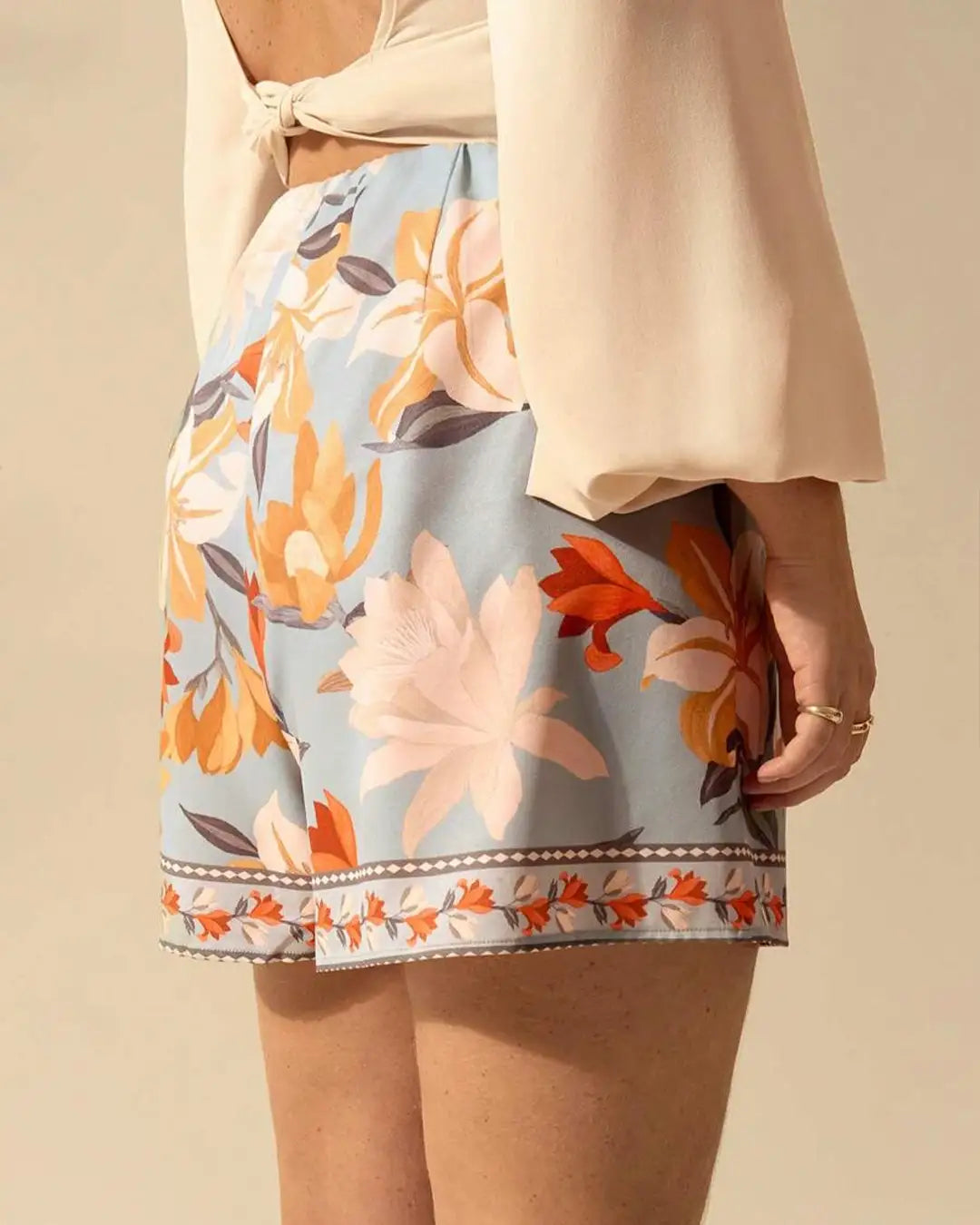 Short Floresce Azul PLUS