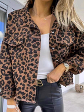 Jaqueta Jeans Leopardo