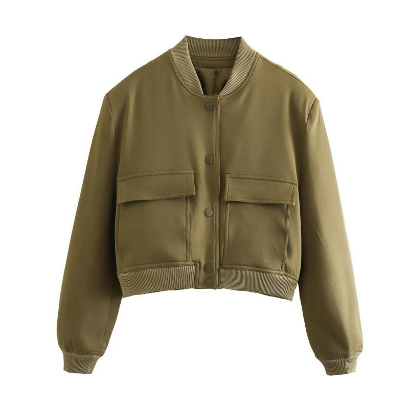 Jaqueta Cropped TRAF-Bomber