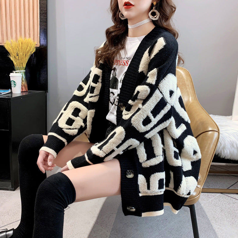 Cardigan de Malha Estampado