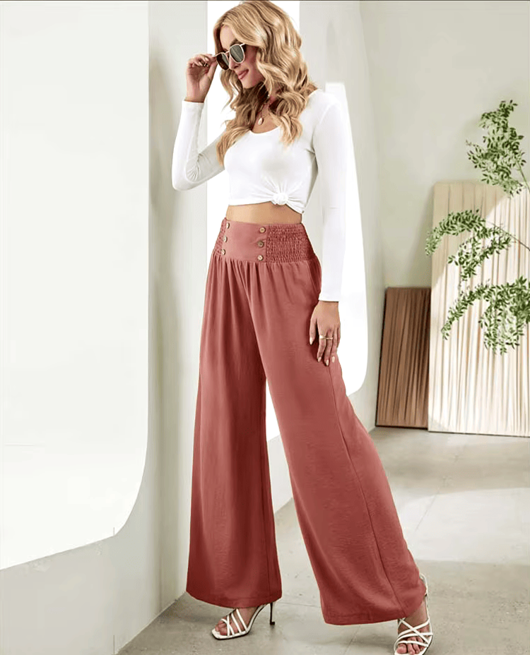 Calça Casual com Cintura Elástica