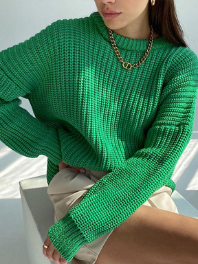 Suéter de Tricot Oversized Feminino