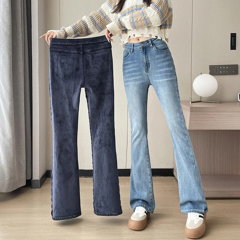 Calça Jeans Térmica com Cintura Alta